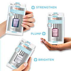 Aplicación del primer Sally Hansen sobre la uña para una base suave.