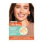 Sally Hansen Bleach Cream bottle closeup for gentle hair lightening across skin types