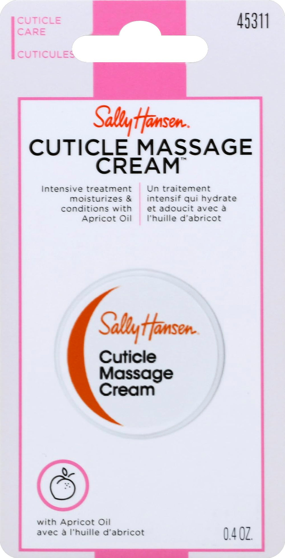 Sally Hansen crema masaje cutículas 12ml, suaviza y acondiciona cutículas secas.