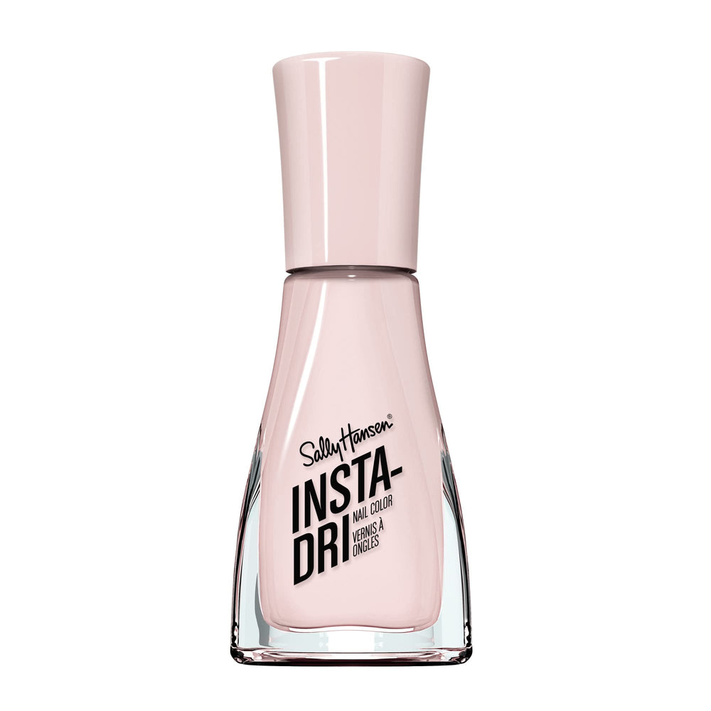 Sally Hansen Insta-Dri bottle closeup shows quick-dry formula for speedy nails