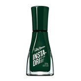 Sally Hansen Insta-Dri C-hill Out bottle close-up shows fast-drying opaque green shine