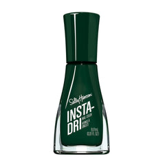 Sally Hansen Insta-Dri C-hill Out bottle close-up shows fast-drying opaque green shine