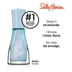 Sally Hansen Insta-Dri cap close-up highlights sleek bottle design.