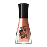 Sally Hansen Insta-Dri Chrome Top Coat Copper Crush bottle shows fast-dry metallic finish