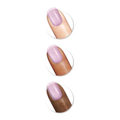Sally Hansen Insta-Dri Galactic swatch shows sheer shimmery Celestial Lilac shade.