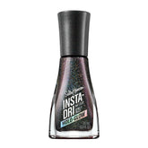 Sally Hansen Insta-Dri Holo-Glow Chrome Zone bottle with holographic silver finish.