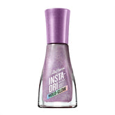 Sally Hansen Insta-Dri Holo-Glow Lustrous Lilac bottle showing quick-dry holographic color.