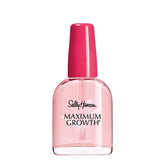 Sally Hansen Maximum Growth nail polish bottle highlights growth support and quick-dry formula.