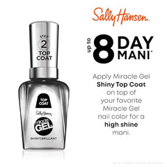 Sally Hansen Miracle Gel: aplicación de capa superior para brillo duradero.