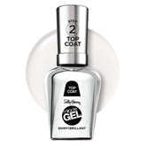 Sally Hansen Miracle Gel: botella color, acabado duradero para uñas.