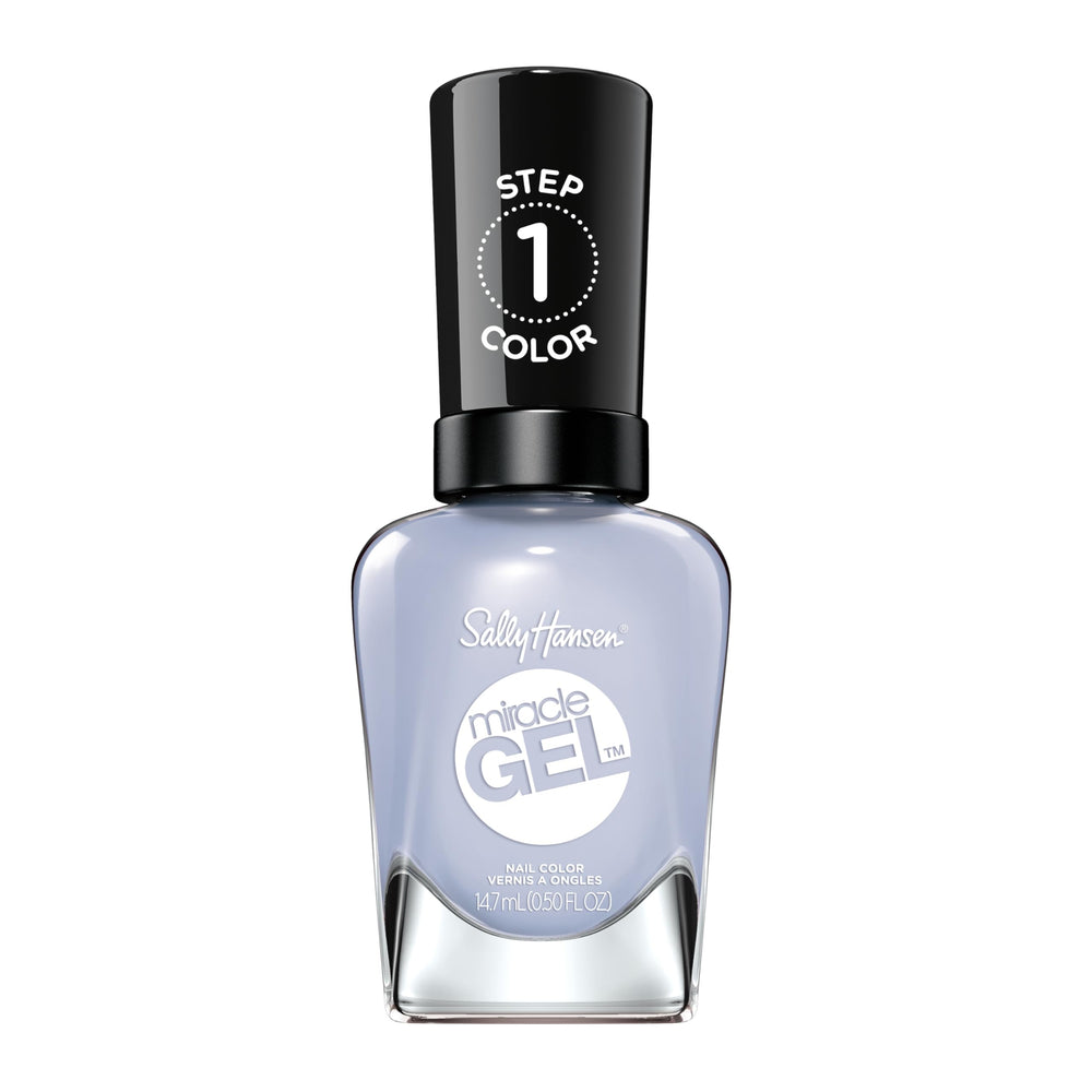 Sally Hansen Miracle Gel bottle close-up showing glossy gel finish.