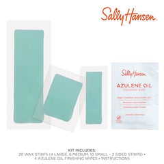 Sally Hansen small face wax strips 10-count for precise facial shaping.