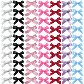SALOCY mini hair bows in pink ideal for daily wear and cute photos.