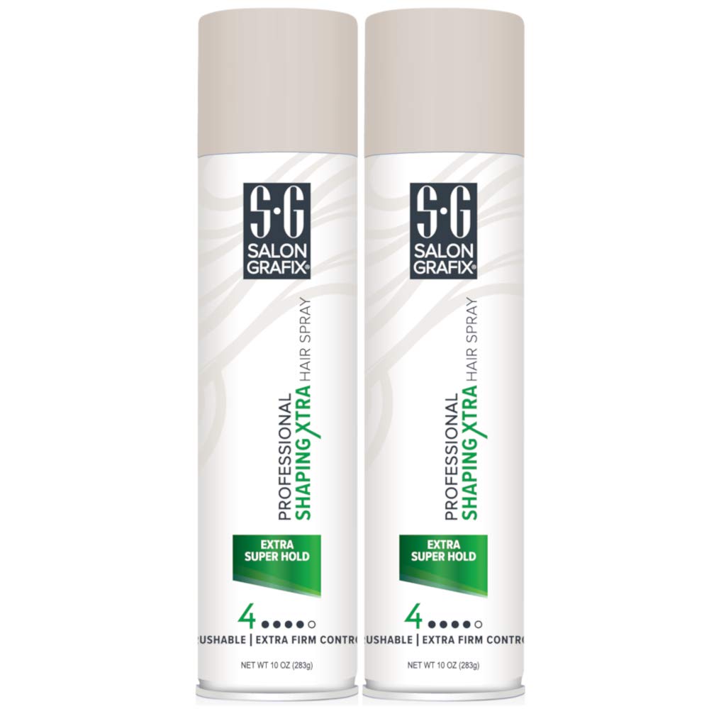 Salon Grafix spray modelador de cabello con botella para fijación duradera.