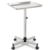 Salon Señor adjustable-height tray cart used for comfortable styling in a salon