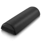 Saloniture Jumbo Half Round Bolster under-knee pillow resting under knees for improved client comfort.
