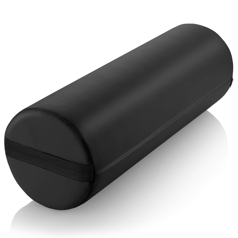 Saloniture jumbo round bolster on table enhances client positioning and comfort.