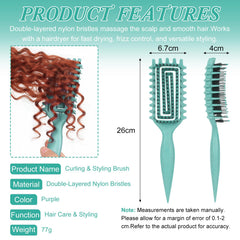 SALONKEY detangling brush with soft bristles glides through knots with minimal pull.