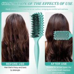 Portable SALONKEY curl brush for on-the-go styling in bags and gym kits.