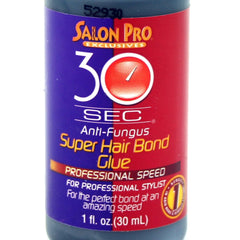 Salon Pro 30 Sec Bonding Glue applicator tip enables precise placement for seamless wear.