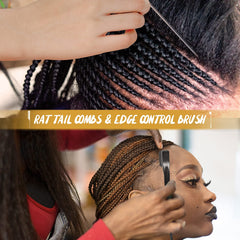 SalonSilk braiding comb for neat braids and twists.