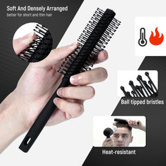 SALON SILK quiff roller brush adds volume without snagging.