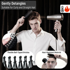 SALON SILK quiff roller brush adds volume for styled, lift-enhanced looks.