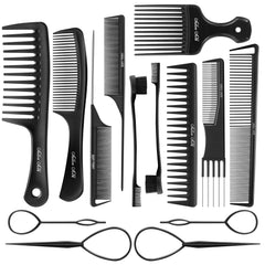 Salonsilk wide-tooth comb from the 14-piece set for gentle detangling and smoothing.