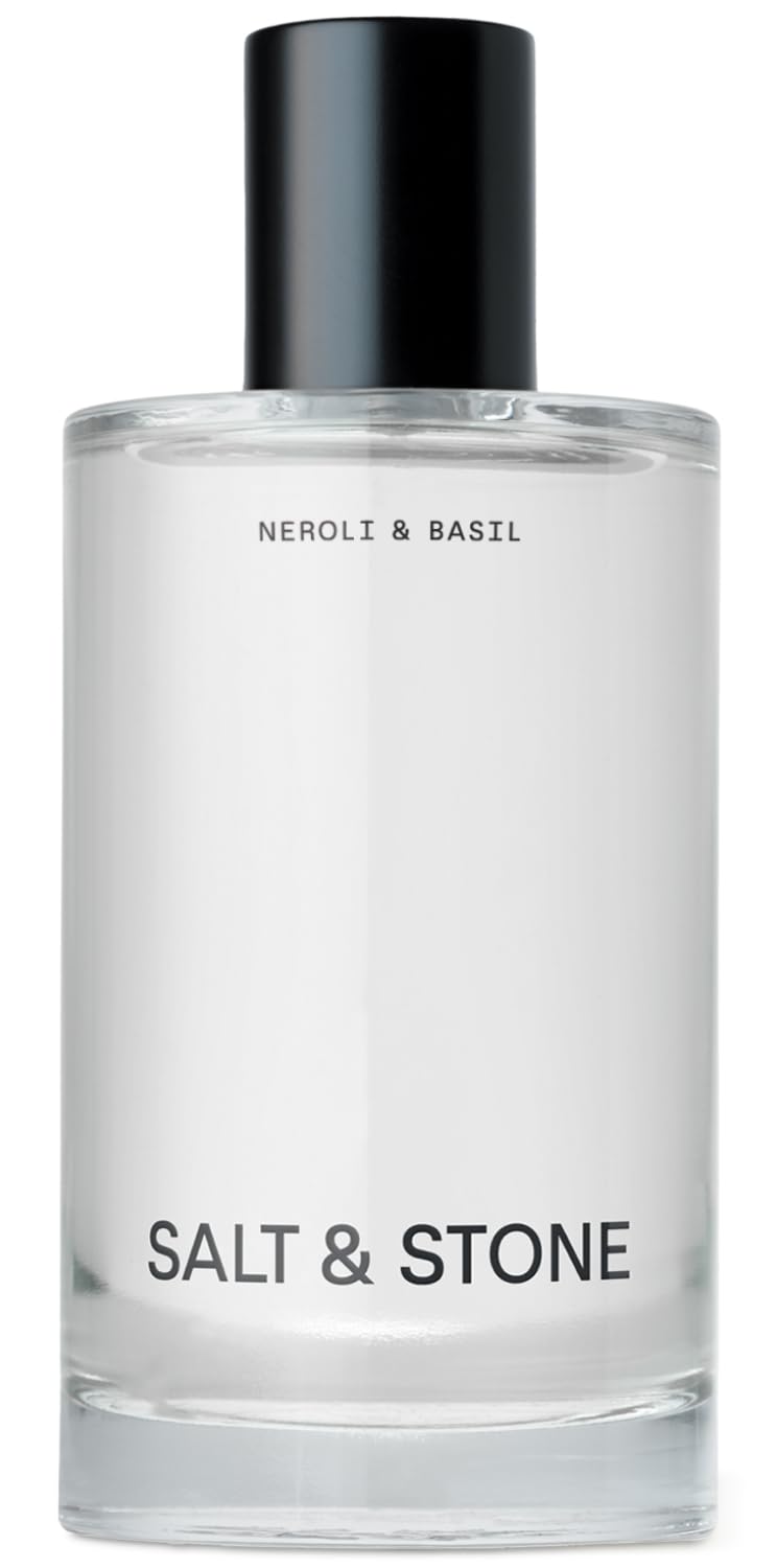 Salt & Stone Body Mist bottle front – Neroli & Basil scent for instant refresh.