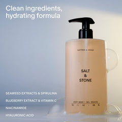 Salt & Stone Body Wash rich lather delivering a refreshing cleanse