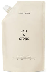 Salt and Stone Santal Vetiver bottle front view, sulfate-free daily cleanser for soft, hydrated skin.