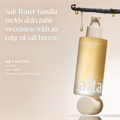 Saltair Body Oil non-greasy formula absorbs quickly for smooth, hydrated skin.