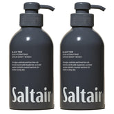 Saltair bottle with dual pumps for easy, mess-free daily cleansing.