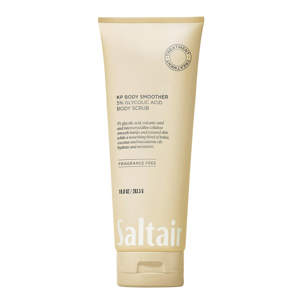 Saltair KP Body Scrub, envase 10 oz para exfoliar suavemente y facilitar una piel más lisa.