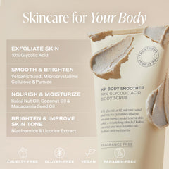 Saltair KP exfoliante corporal sin fragancia, apto para piel sensible.
