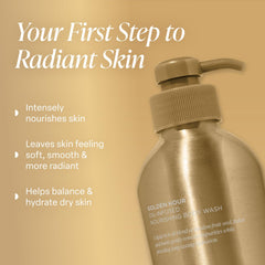 Saltair moisturizing body wash with vitamin E and nourishing oils for skin resilience.