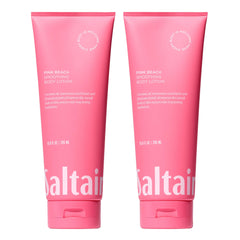 Saltair Pink Beach Lotion tubes front view for daily hydration in a convenient two-pack.