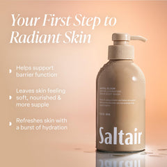 Saltair Santal Bloom bottle close-up highlighting creamy, woody fragrance.