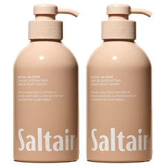 Saltair Santal Bloom bottle with pump for quick, mess-free cleansing.