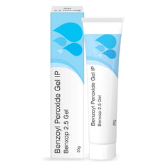 SALVE Benxop gel 2.5%, textura ligera para piel grasa, control de grasa.