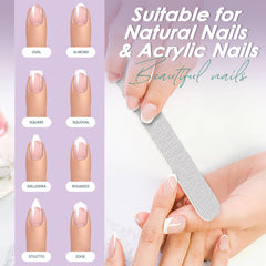 SALVMARY 100/180 grit emery boards bulk pack for natural or artificial nails.