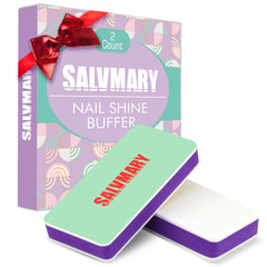 SALVMARY nail shiner block green 400 grit smoothing nails at home
