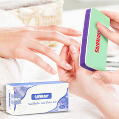 SALVMARY nail shiner block white 3000 grit delivers a glossy shine