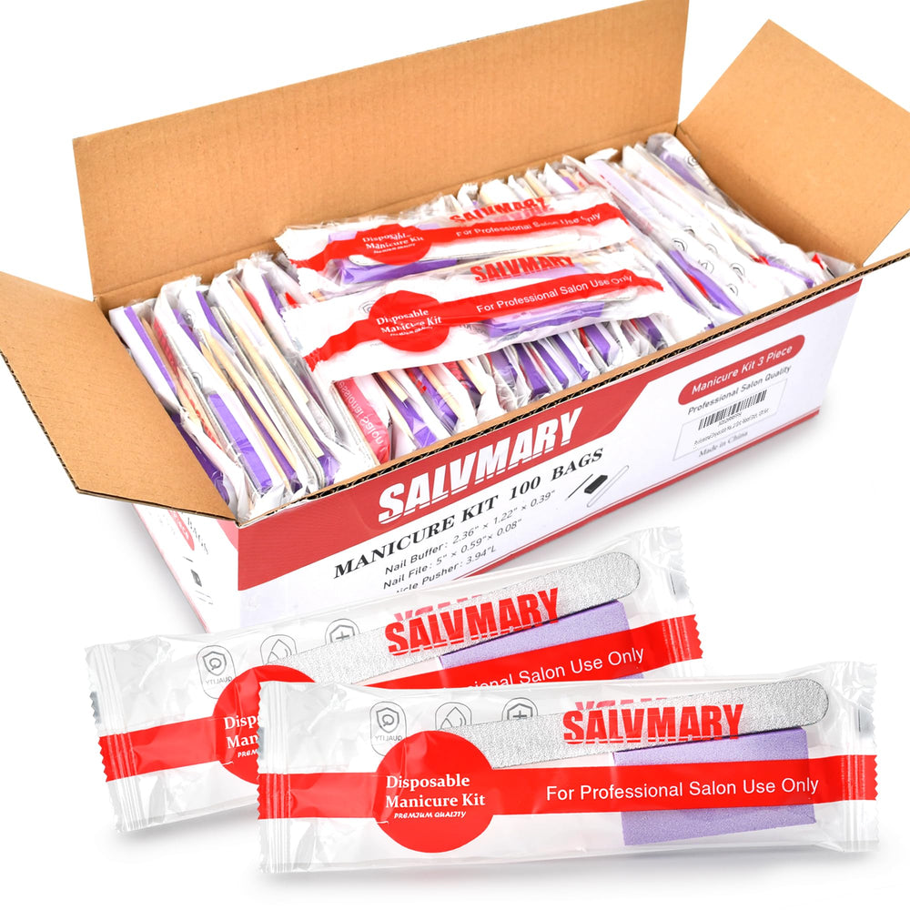 SALVMARY wooden nail file 100/180 grit for precise nail shaping