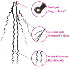 SAMBRAID pre-twisted curls simplify styling with natural-looking volume.