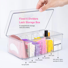 Samchilderlan beauty storage box offers easy access to lash supplies during appointments.