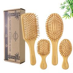 SAMEBUTECO Bamboo Hair Brush Square Large for smooth detangling on thick hair