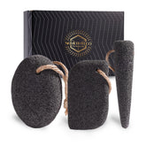 SAMEBUTECO volcanic pumice stone oval large for broad foot cleansing and dead-skin removal