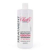 Sameriver Chelly Superior Brazilian Keratin Chocolate bottle demonstrates salon-grade straightening and lasting shine.
