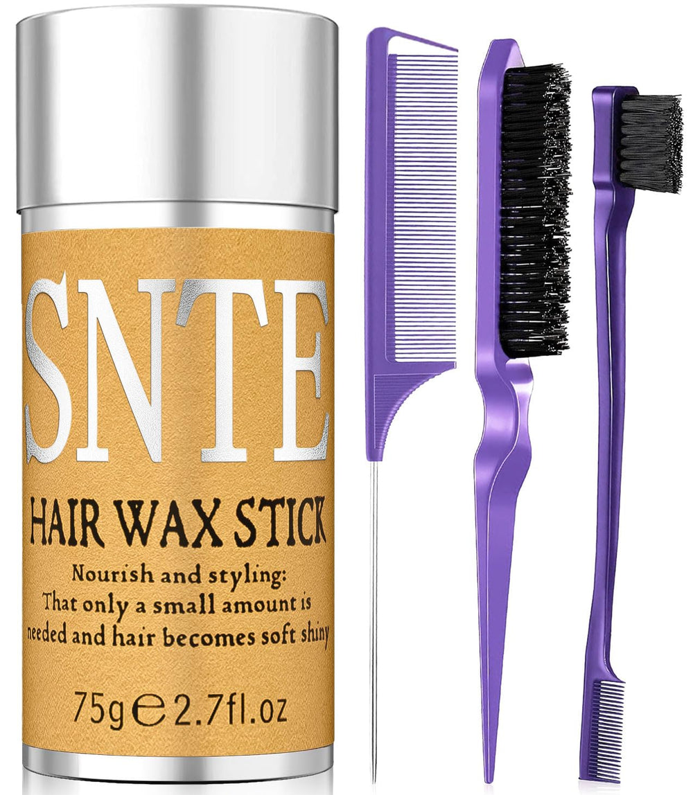 Samnyte slick back hair brush purple for smooth, frizz-free styling